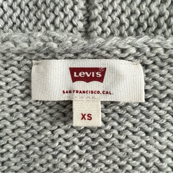 Levi’s Knit Tie Gray Southwestern Wool Blend Open Front Cardigan Sweater - Picture 9 of 10
